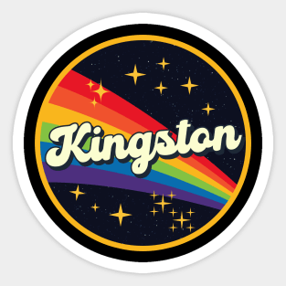 Kingston // Rainbow In Space Vintage Style Sticker